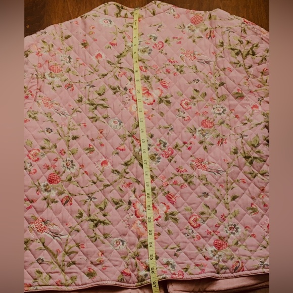 April Cornell Floral Pink Quilted Jacket - Picture 5 of 6